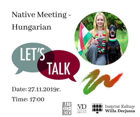 Grafika ozdobna z napisem Let's Talk